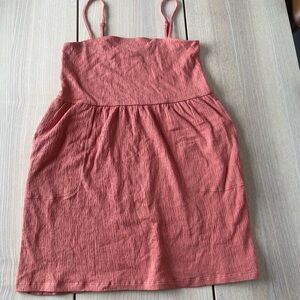 RicherPoorer Rust Coloured Dress size small, small ladies dress with pockets